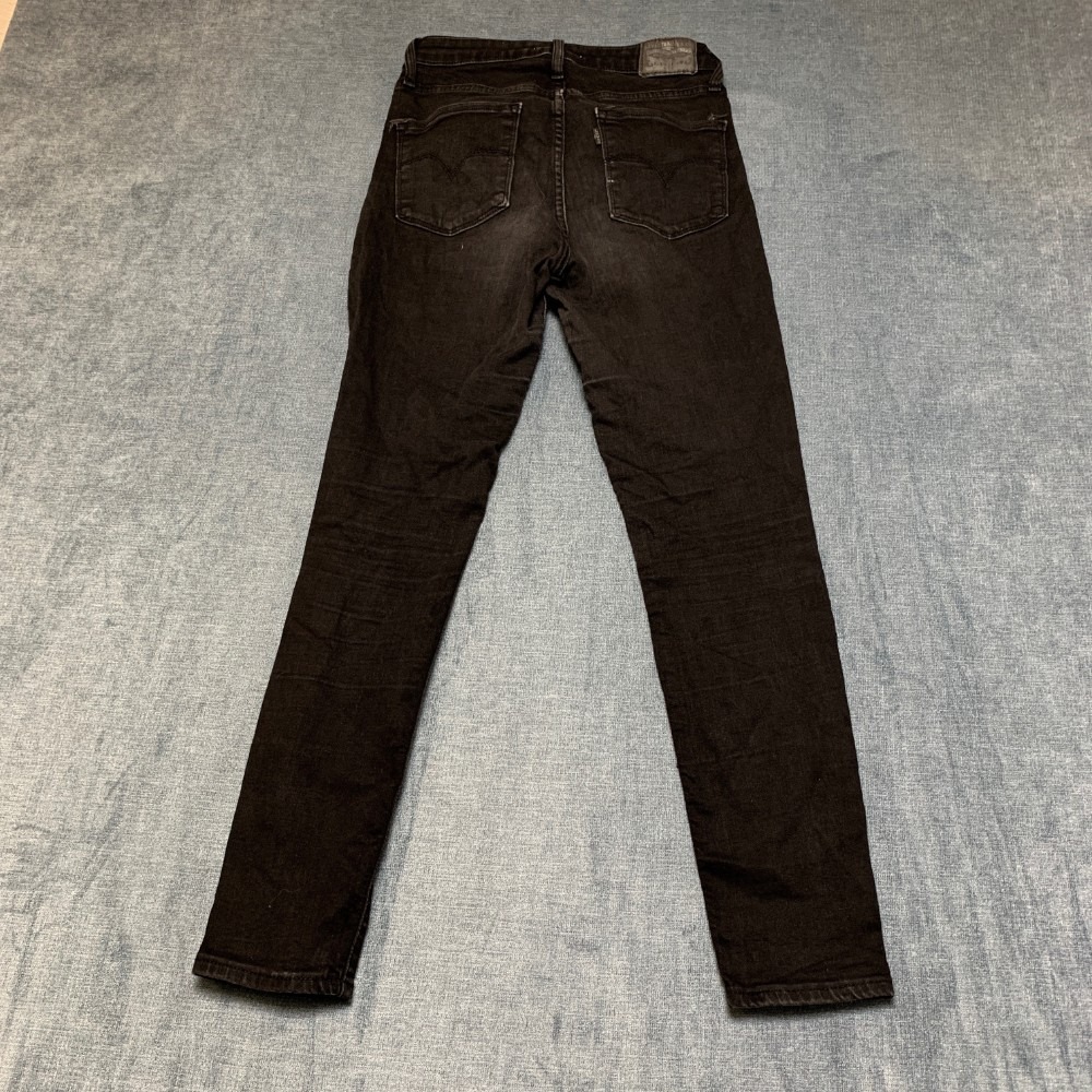 Levi's 721 Skinny Jeans Womens 27x28 Soft Black Denim Stretch Comfort High Rise